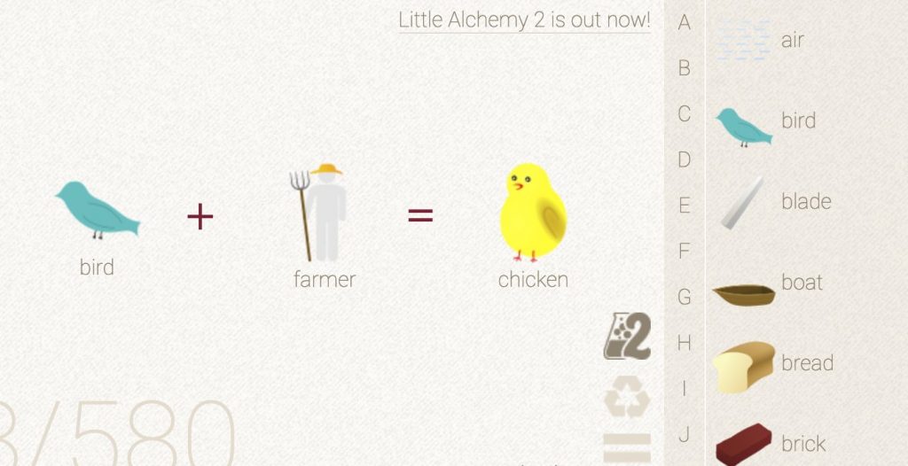 How to make Chicken in Little Alchemy