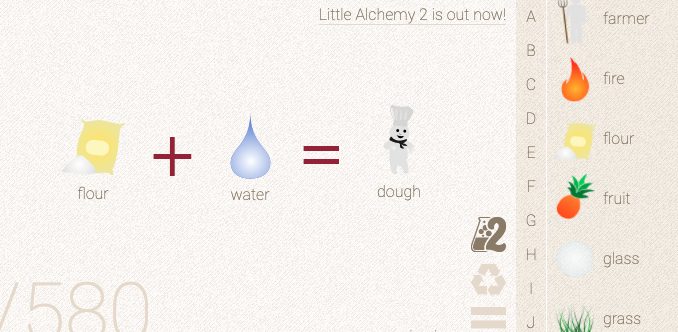 How to make Dough in Little Alchemy