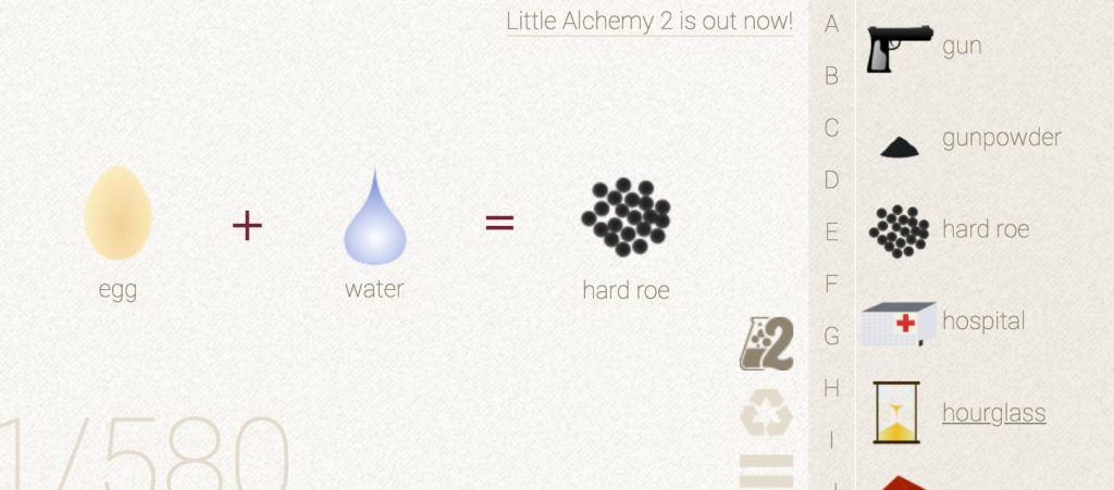 How to make Hard Roe in Little Alchemy