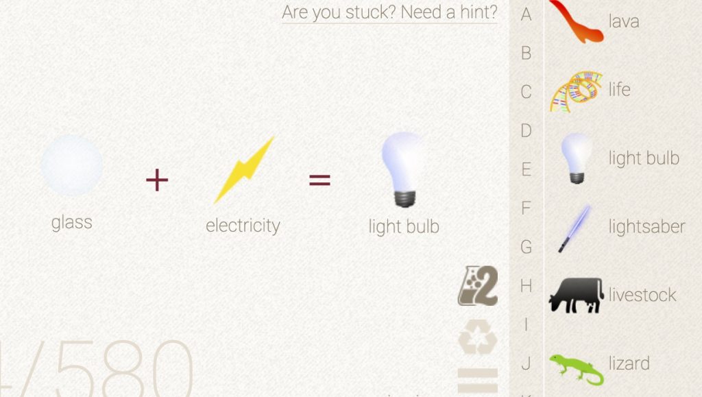 How to make Light Bulb in Little Alchemy