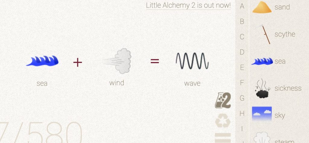How to make Wave in Little Alchemy