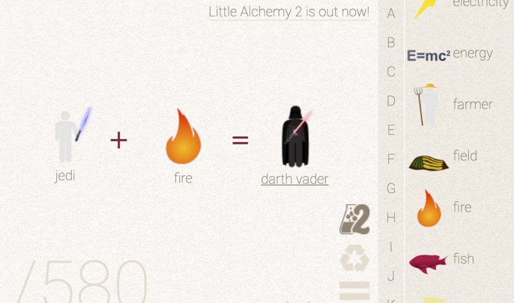 How to make Darth Vader in Little Alchemy