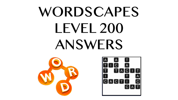 Wordscapes Level 200 Answers
