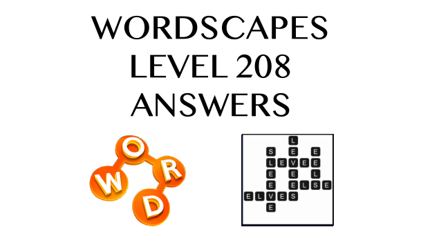 Wordscapes Level 208 Answers