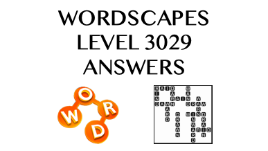 Wordscapes Level 3029 Answers