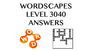 Wordscapes Level 3040 Answers