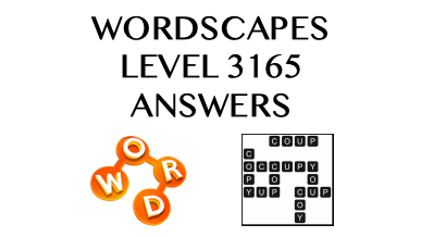 Wordscapes Level 3165 Answers