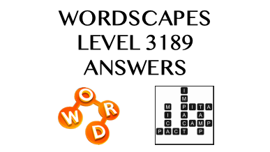 Wordscapes Level 3189 Answers