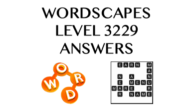 Wordscapes Level 3229 Answers