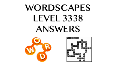 Wordscapes Level 3338 Answers