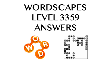 Wordscapes Level 3359 Answers