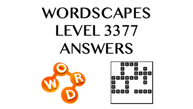 Wordscapes Level 3377 Answers