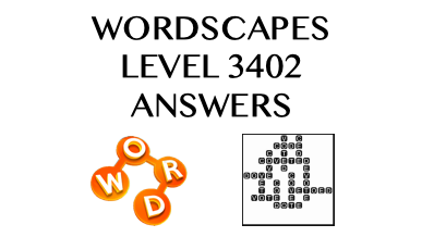 Wordscapes Level 3402 Answers