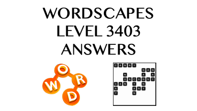 Wordscapes Level 3403 Answers