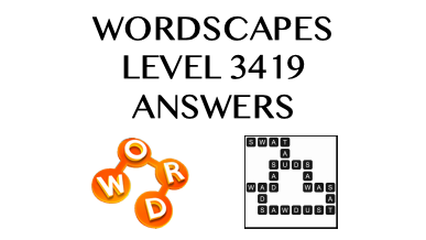 Wordscapes Level 3419 Answers