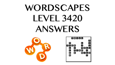 Wordscapes Level 3420 Answers