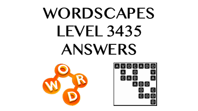 Wordscapes Level 3435 Answers