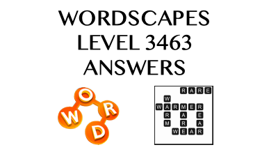 Wordscapes Level 3463 Answers