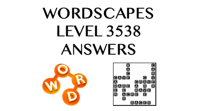 Wordscapes Level 3538 Answers