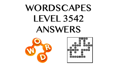 Wordscapes Level 3542 Answers