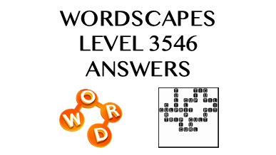 Wordscapes Level 3546 Answers