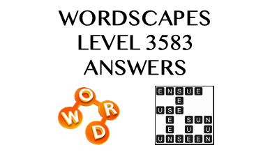 Wordscapes Level 3583 Answers