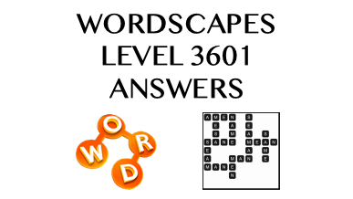 Wordscapes Level 3601 Answers