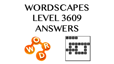 Wordscapes Level 3609 Answers