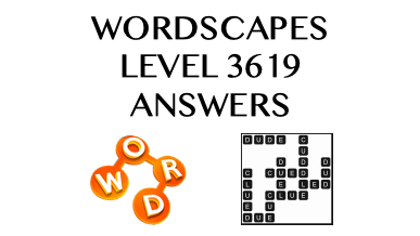 Wordscapes Level 3619 Answers