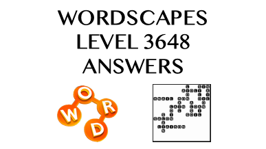 Wordscapes Level 3648 Answers