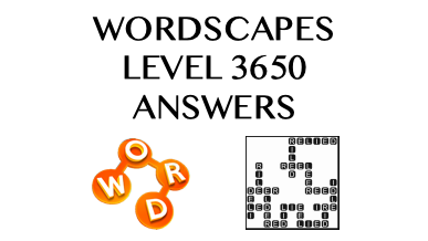 Wordscapes Level 3650 Answers