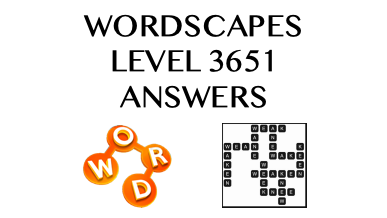 Wordscapes Level 3651 Answers