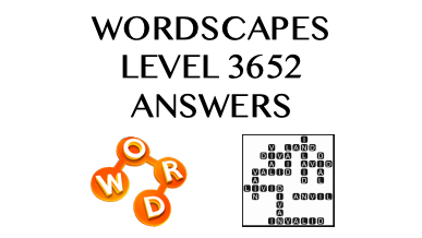 Wordscapes Level 3652 Answers