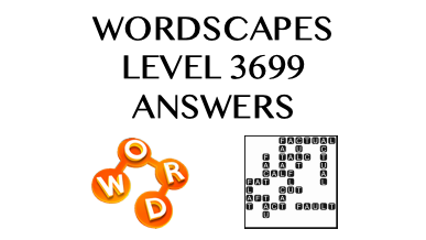 Wordscapes Level 3699 Answers