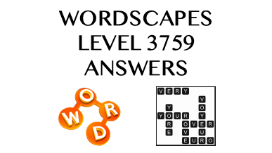 Wordscapes Level 3759 Answers