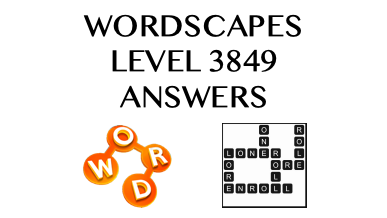 Wordscapes Level 3849 Answers