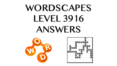 Wordscapes Level 3916 Answers