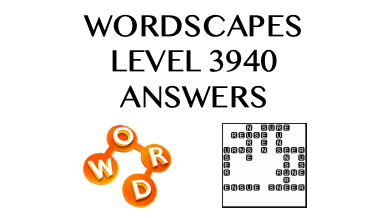 Wordscapes Level 3940 Answers