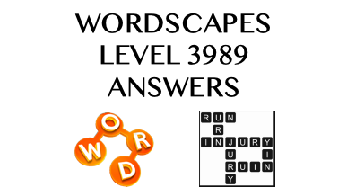 Wordscapes Level 3989 Answers