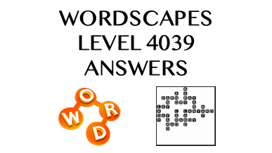 Wordscapes Level 4039 Answers