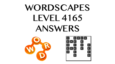 Wordscapes Level 4165 Answers