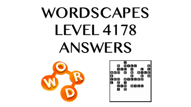 Wordscapes Level 4178 Answers