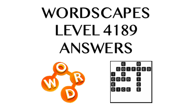 Wordscapes Level 4189 Answers
