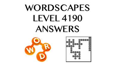 Wordscapes Level 4190 Answers