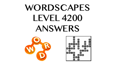 Wordscapes Level 4200 Answers