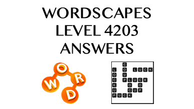 Wordscapes Level 4203 Answers