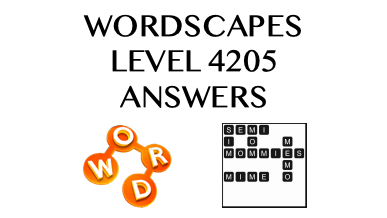 Wordscapes Level 4205 Answers