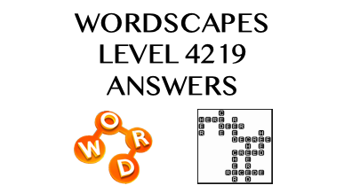 Wordscapes Level 4219 Answers