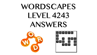 Wordscapes Level 4243 Answers
