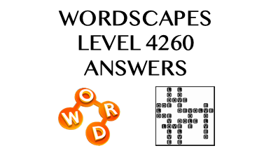 Wordscapes Level 4260 Answers